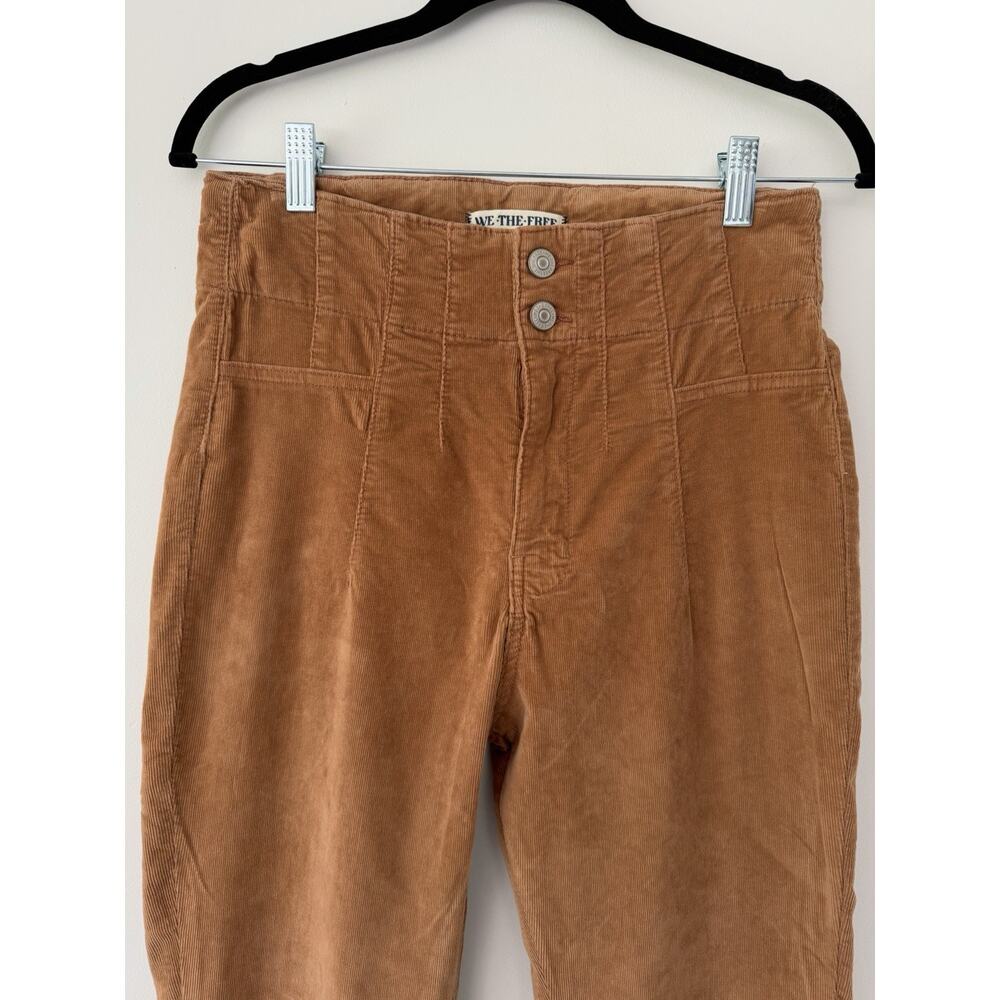 Free People We The Free Corduroy Pants 29 Brown High Rise Flare Boho 70s Y2K - Picture 4 of 9